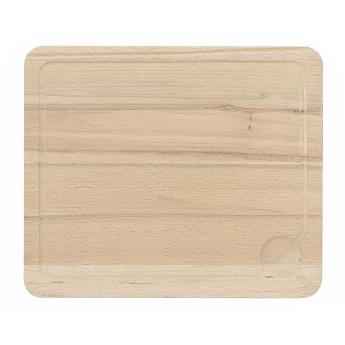 THEKITCHENETTE Planche à découper avec rigole 5040378 34x29cm beige