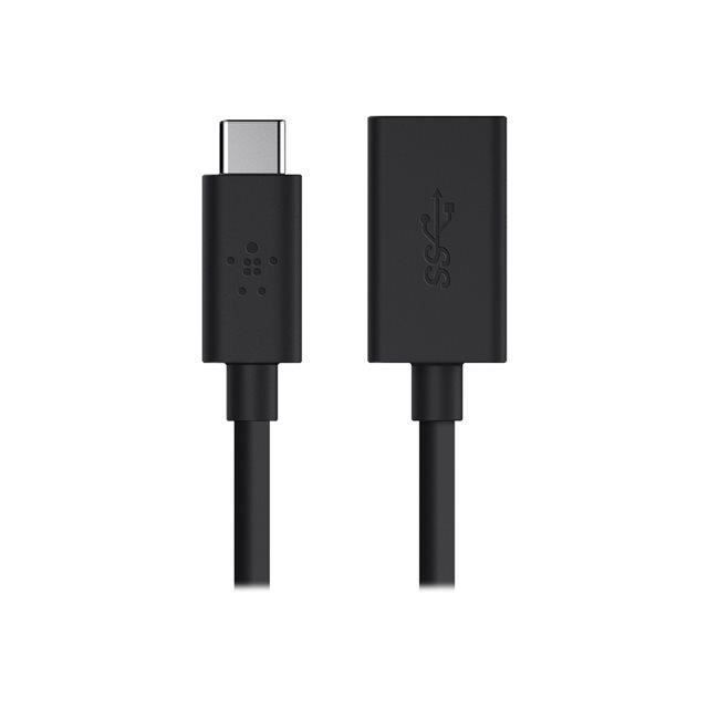 Belkin - Adaptateur USB - USB 24 broches type C (M) - USB a 9 broches Type A (F) - 12.7 cm ( USB 3.0 ) - noir