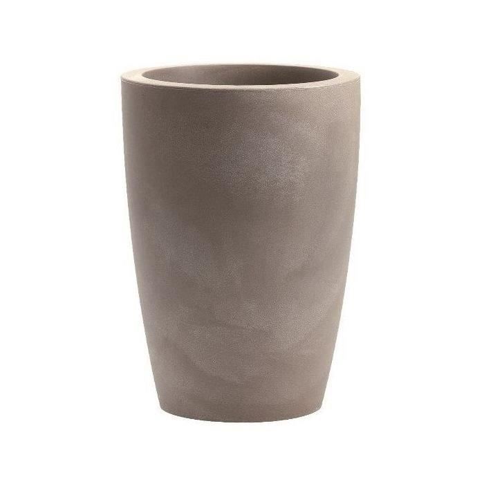 NICOLI Cache pot, utilisable comme pot Tylus Matt 40 S - 40 x 53 cm - Gris cendré