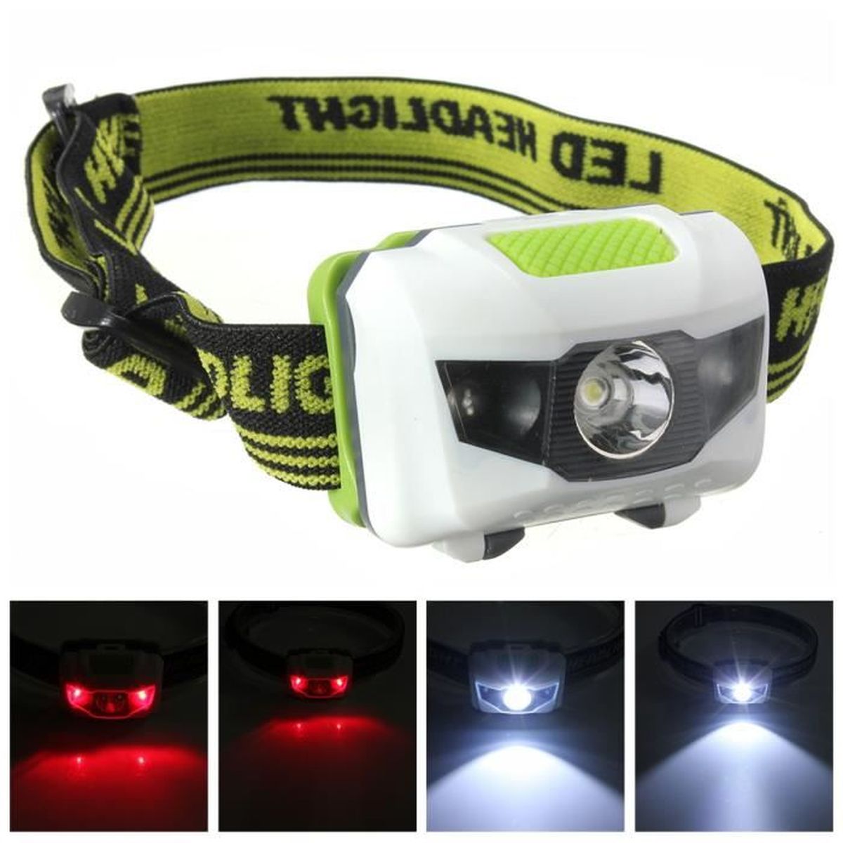 Lumière Vélo DEL Super Bright Head Light Projecteur Sports Camping Pêche Lumière