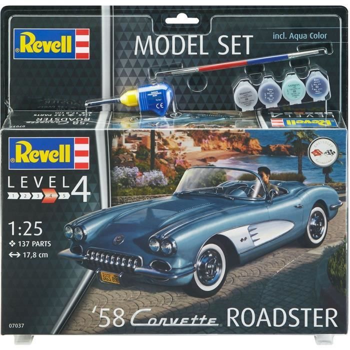 REVELL Maquette Model set Voitures 58 Corvette Roadster 1958 - 67037