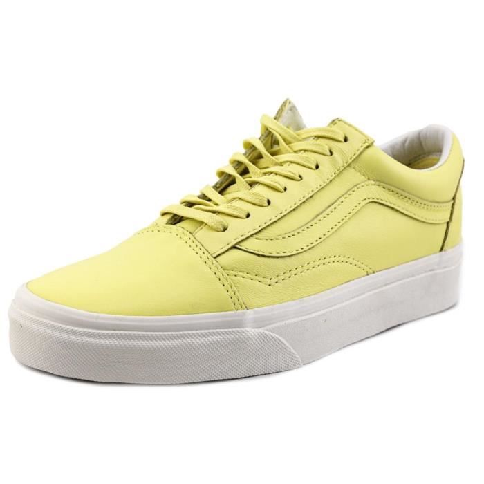 vans cuir rose pale