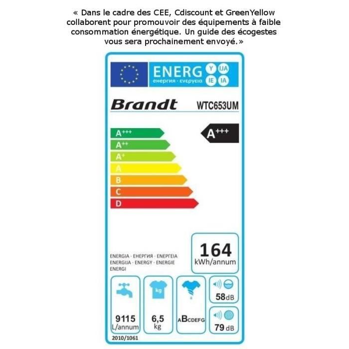  WTC653UM - Lave linge top - 6,5 kg - 1300 trs1