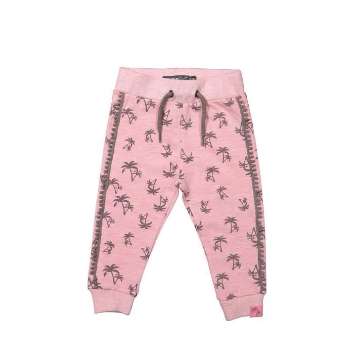 DIRKJE Jogging Imprimé Palmiers Rose Enfant Fille