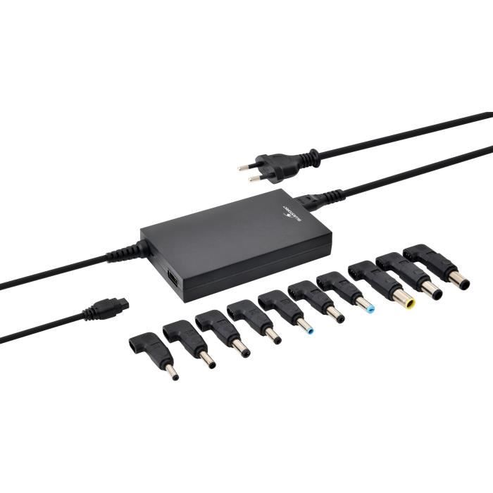 BLUESTORK Chargeur PC universel 100 Watts - Ultra compacte Extra slim - 10 embouts
