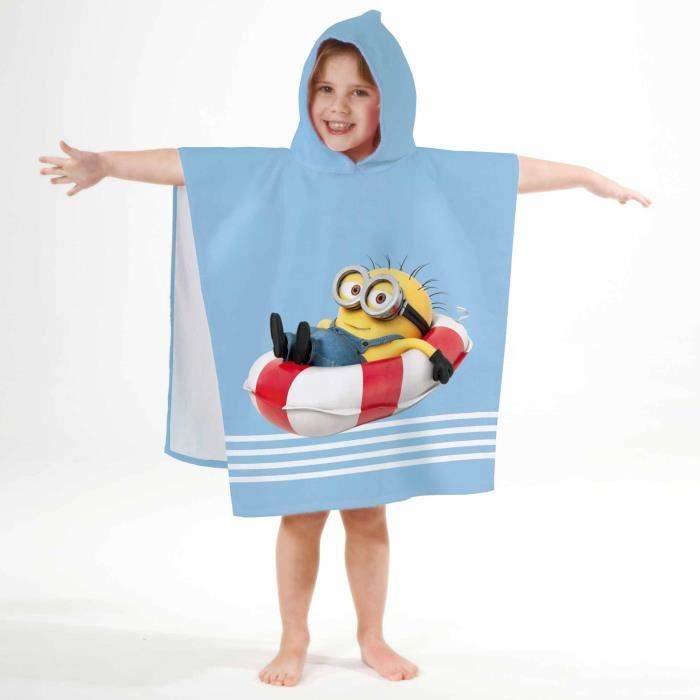 LES MINIONS Cape de bain Coton 60x120cm