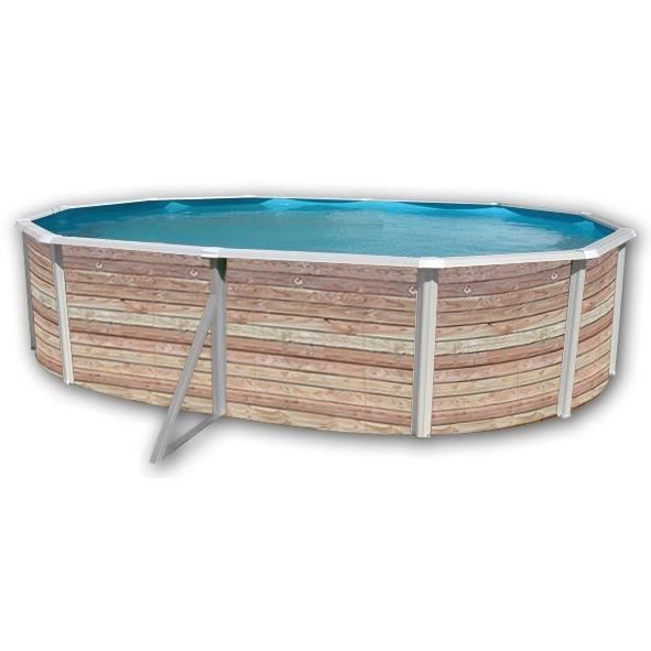 PINUS Piscine ovale en acier 550x366x120cm