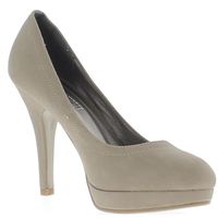 ESCARPIN Escarpins femme taupe mat talon de 11cm et platefo ESCARPIN Escarpins femme taupe mat talon de 11cm et platefo