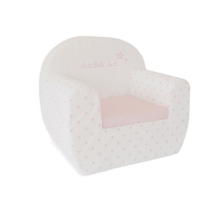ABSORBA Canapé déhoussable Chut bébé dort - 100% coton - Rose