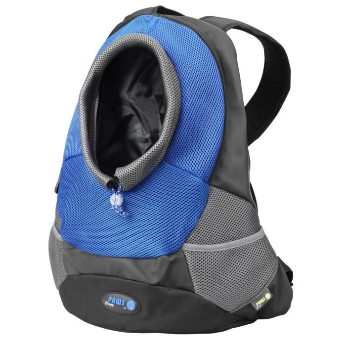 CRAZY PAWS Sac à dos Maria M en nylon - 41,5x17,5x43cm - Bleu - Pour chien et chat