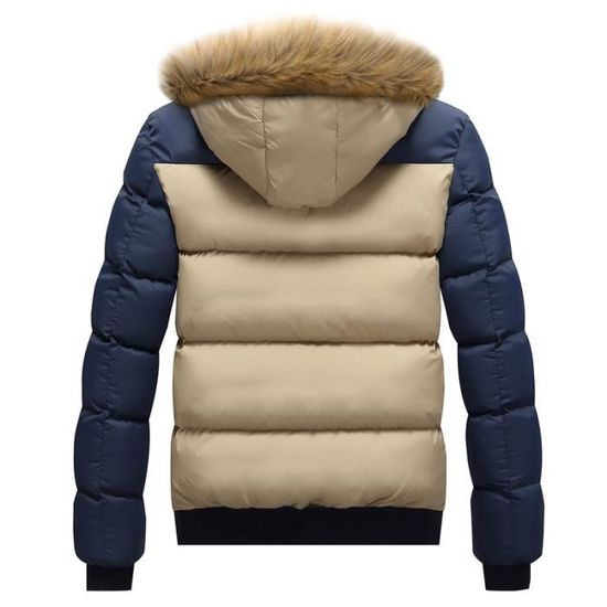 Masculin Hiver Vêtement En Fourrure Homme Doudoune Kaki Col Mode Fausse zA4UOPpwxq