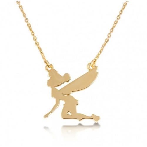 Pendentif Fée Clochette Disney Couture Bijoux Plaqué Or