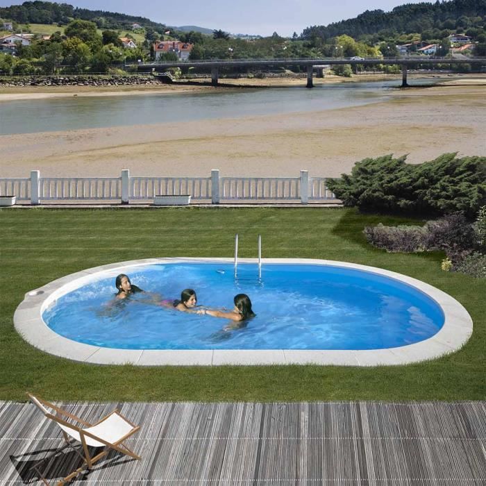 Kit Piscine Enterrée Acier Ovale 600 X 320 X 120 Cm Nc Achat