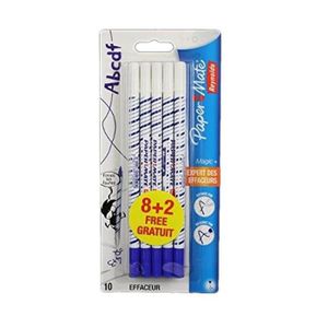 PAPER MATE by REYNOLDS Lot de 8 effaceurs Magic+ - Pointe fine - Bleu