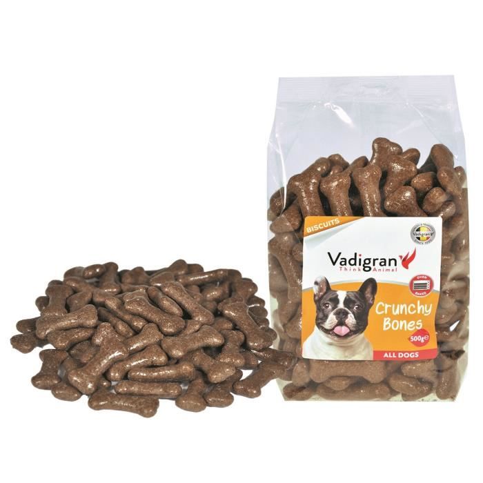 VADIGRAN Biscuits Crunchy Bones - 500 g - Pour chiens