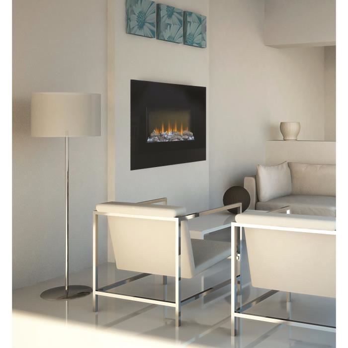 EWT Cheminée électrique Optiflame SARATOGA 10 W - 2000 W noir