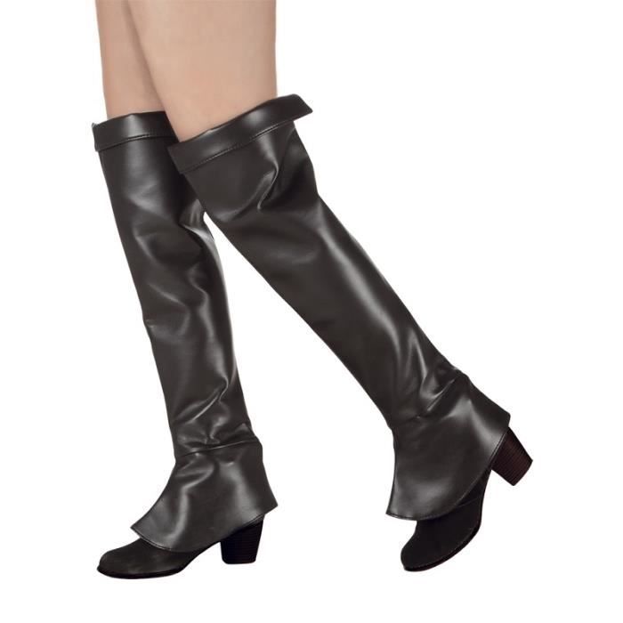 COLLANT , JAMBIERE Sur,bottes botte noires femme 52cm , Deguisement C