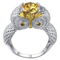 BAGUE - ANNEAU SMILE YKK Bague Hiboux Femme Argent 925 Anneau Zir BAGUE - ANNEAU SMILE YKK Bague Hiboux Femme Argent 925 Anneau Zir