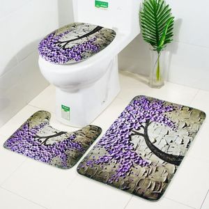 TAPIS DE BAIN  3pcs tapis wc toilette, Tapis de bain antiderapant
