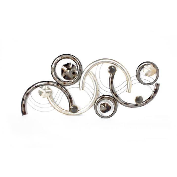 Déco Murale En Métal Cercles Arc De Cercles 120x57 Achat Vente