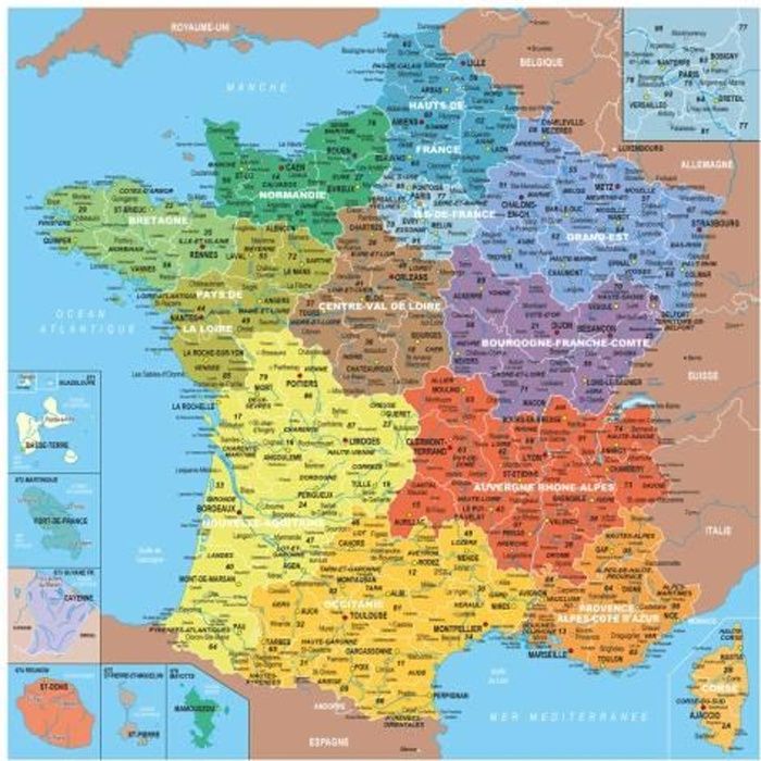 france carte departement | CARTES FRANCE | Pinterest