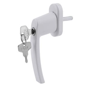 Alu poignée de fenêtre en blanc verrouillable-crayon longueur 45mm
