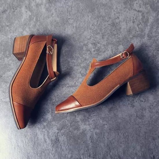 Femmes Vintage bout pointu Cut talon Patchwork boucle talons hauts chaussures compensées@Noir Browm Noir browm - Achat / Vente escarpin Femmes Vintage Patchwork bout pointu Cut talon Patchwork Vintage boucle talons hauts chaussures compensées@Noir Browm Noir browm - Achat / Vente escarpin 7c3e21