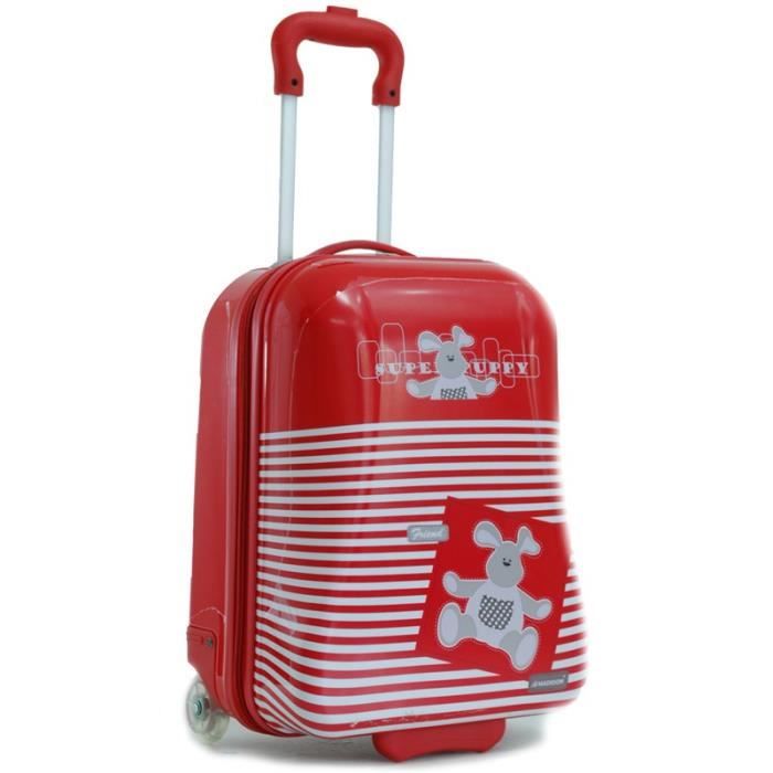Valise Cabine Enfant Madisson Snowball - 48x22x35 Cm Rose | 4 Roues, Rigide, Sangles