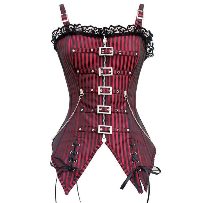 taille Sexy Flavor Dentelle Serre Femme Bustier Noir Simple Corset rouge Minceur nHqYwEnC