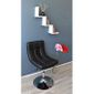 étagère Murale Lounge Zigzag Design Rétro Cd Dvd Blanc 55 X 55 X