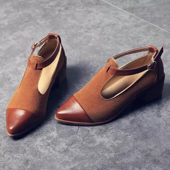 Femmes Vintage Patchwork bout pointu Cut talon Patchwork Vintage boucle talons hauts chaussures compensées@Noir Browm Noir browm - Achat / Vente escarpin 7c3e21 Femmes Vintage Patchwork bout pointu Cut talon Patchwork Vintage boucle talons hauts chaussures compensées@Noir Browm Noir browm - Achat / Vente escarpin 7c3e21