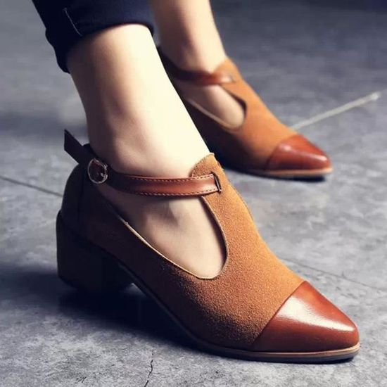 Femmes Vintage Patchwork bout pointu Cut talon Patchwork Vintage boucle talons hauts chaussures compensées@Noir Browm Noir browm - Achat / Vente escarpin 7c3e21 Femmes Vintage Patchwork bout pointu Cut talon Patchwork Vintage boucle talons hauts chaussures compensées@Noir Browm Noir browm - Achat / Vente escarpin 7c3e21