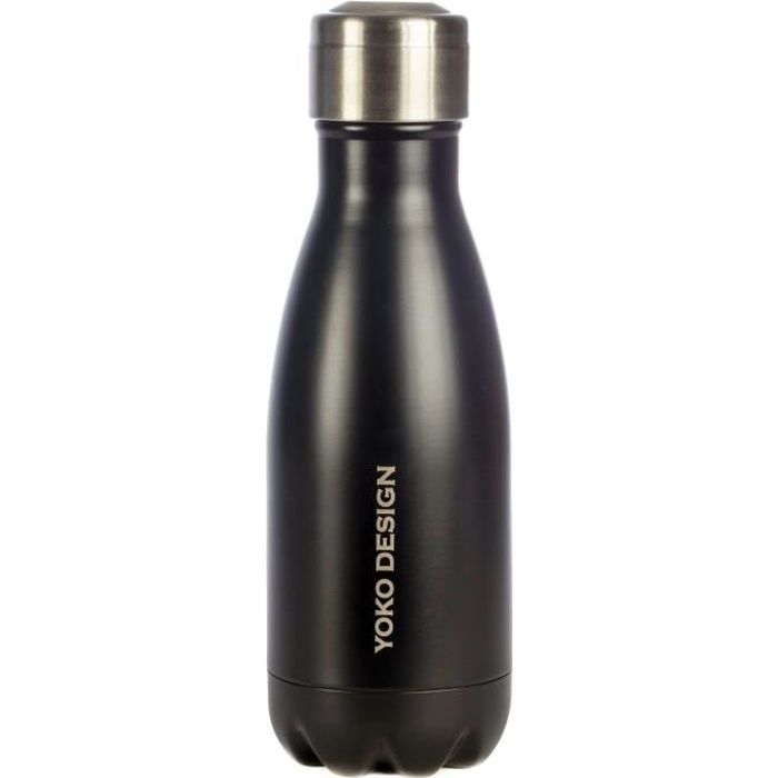 YOKO DESIGN Bouteille isotherme double paroi 260 ml noir mat