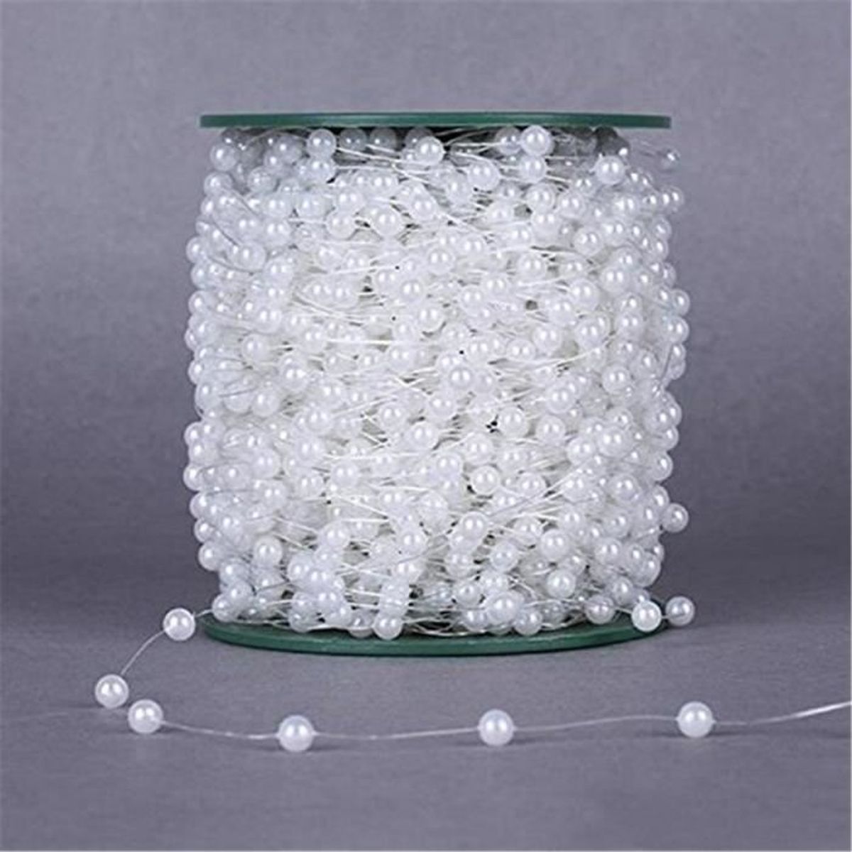 Perles En Chaîne Beige/Blanc Perle 3mm - 50m Rouleau | Décoration Mariage & DIY