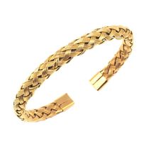 BRACELET - GOURMETTE Bracelet créateur Acier 'Cléopatra' doré - 62 mm, BRACELET - GOURMETTE Bracelet créateur Acier 'Cléopatra' doré - 62 mm,