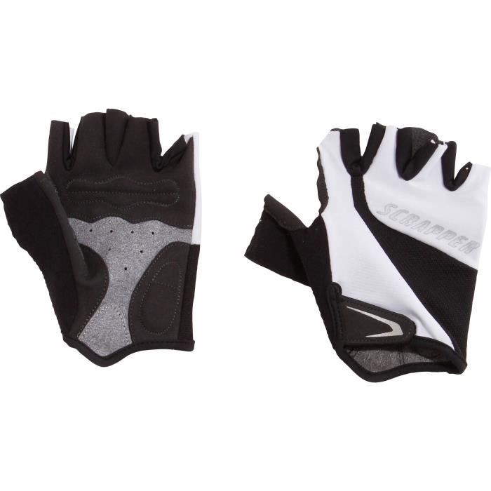 SCRAPPER Gants de vélo Scr Sport - Homme - Noir et blanc