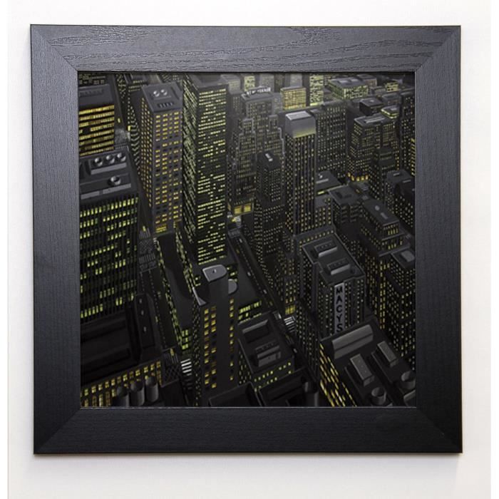 PEYRET ERIC Image encadrée New Yorker 37x37 cm Noir
