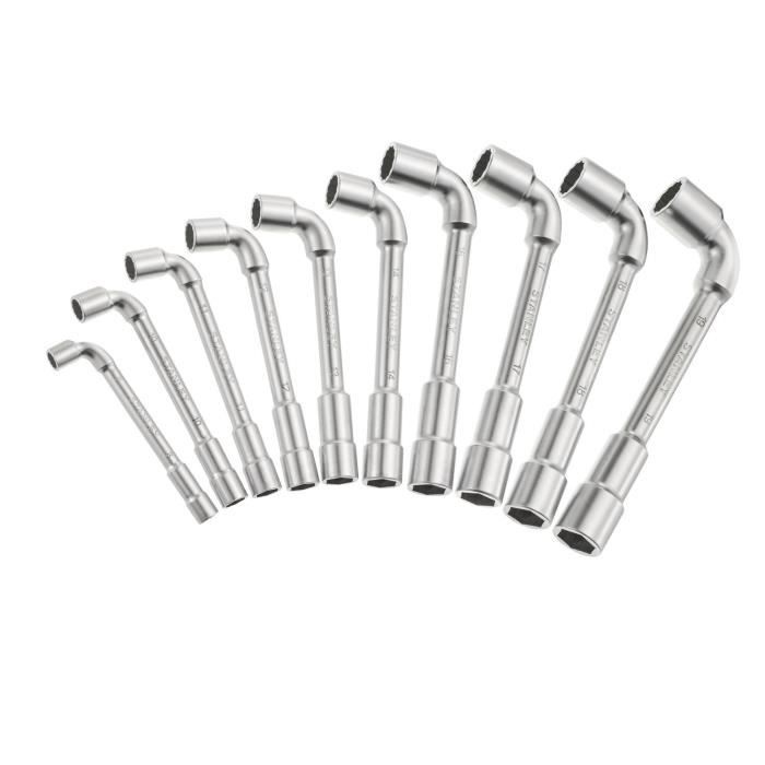 STANLEY 10 clés à pipe débouchées 6x12 pans