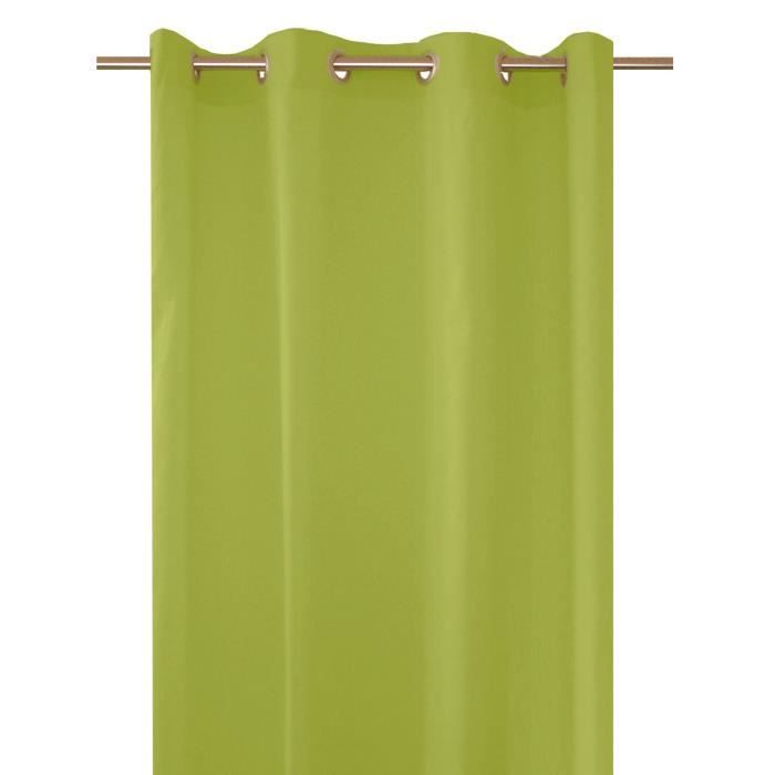 Rideau Bachette Unie Coton Avec Oeillets 140x270 cms Pistache ... Rideau Bachette Unie Coton Avec Oeillets 140x270 cms Pistache ...