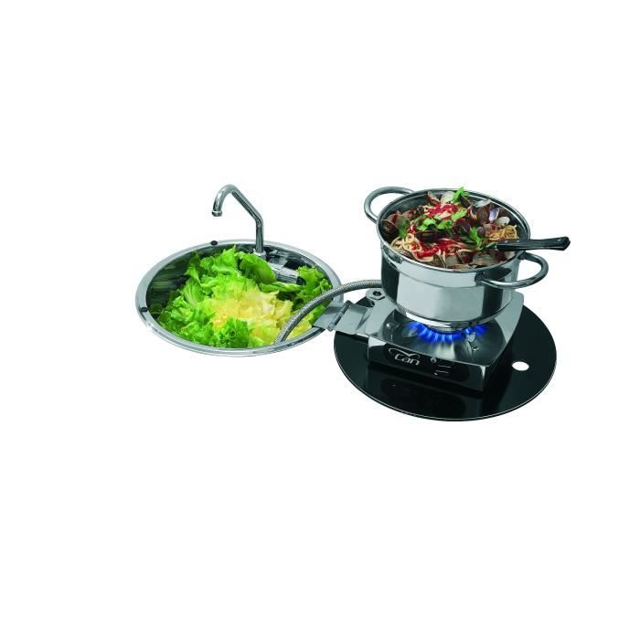 Plaque de cuisson combinée ovale rétractable1