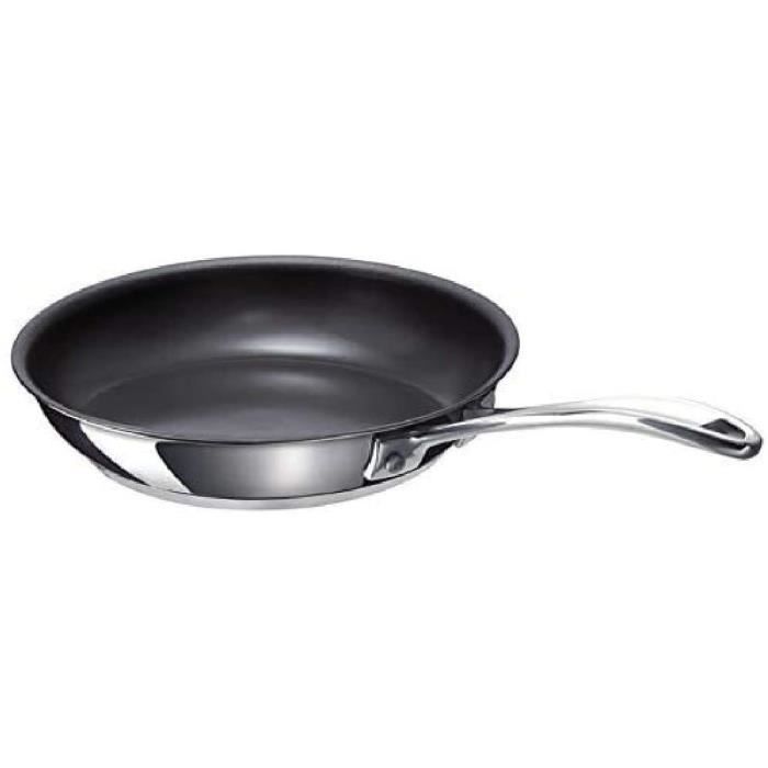 Poêle lisse Chef D:28cm inox revêtu