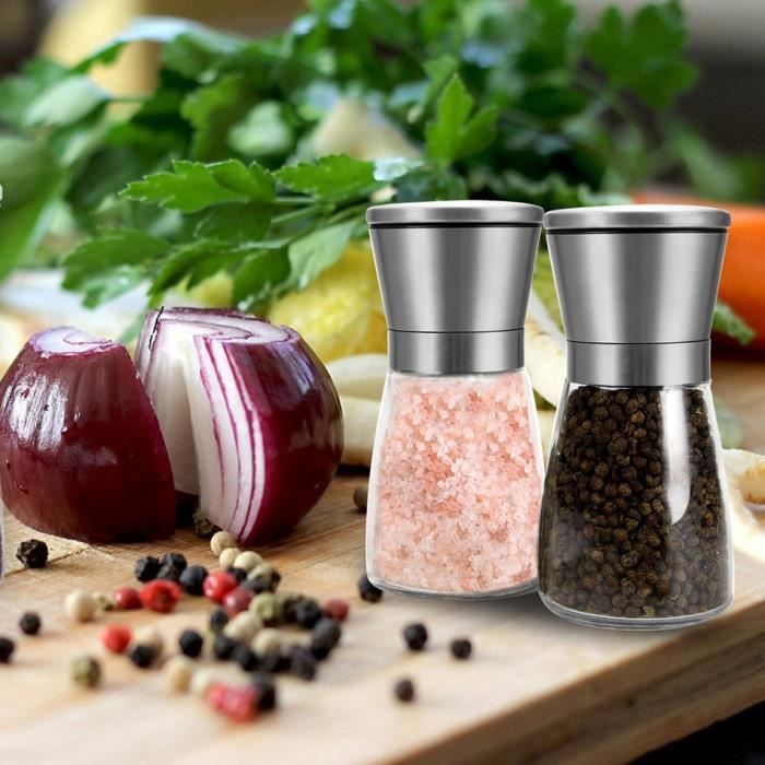 2pcs cuisine outil professionnel inox sel + jeu1