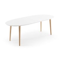 TABLE À MANGER SEULE Table Oqui ovale extensible 140-220 cm, naturel et TABLE À MANGER SEULE Table Oqui ovale extensible 140-220 cm, naturel et