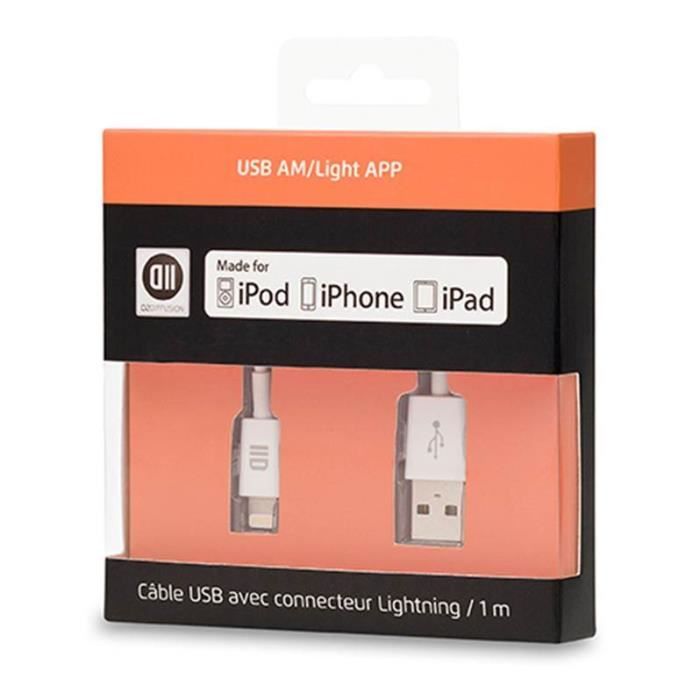 D2 Câble USB Apple - 1 mètre