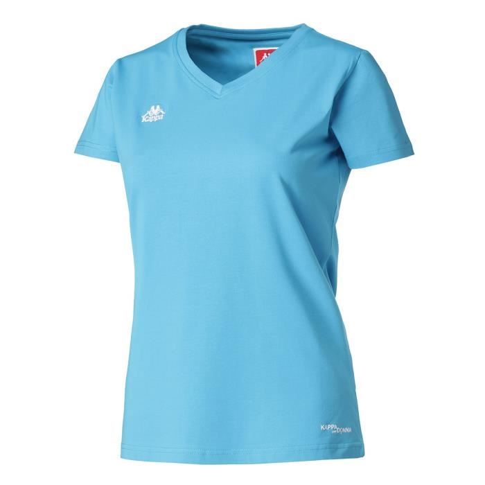 KAPPA T-shirt Manches Courtes - Femme - Turquoise
