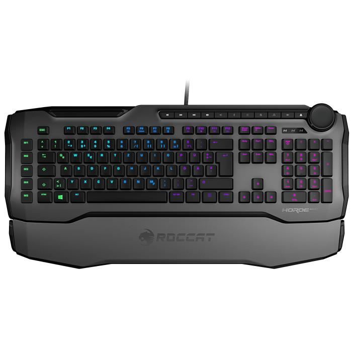 ROCCAT Clavier Gaming Horde Aimo - Eclairage RGB - Gris