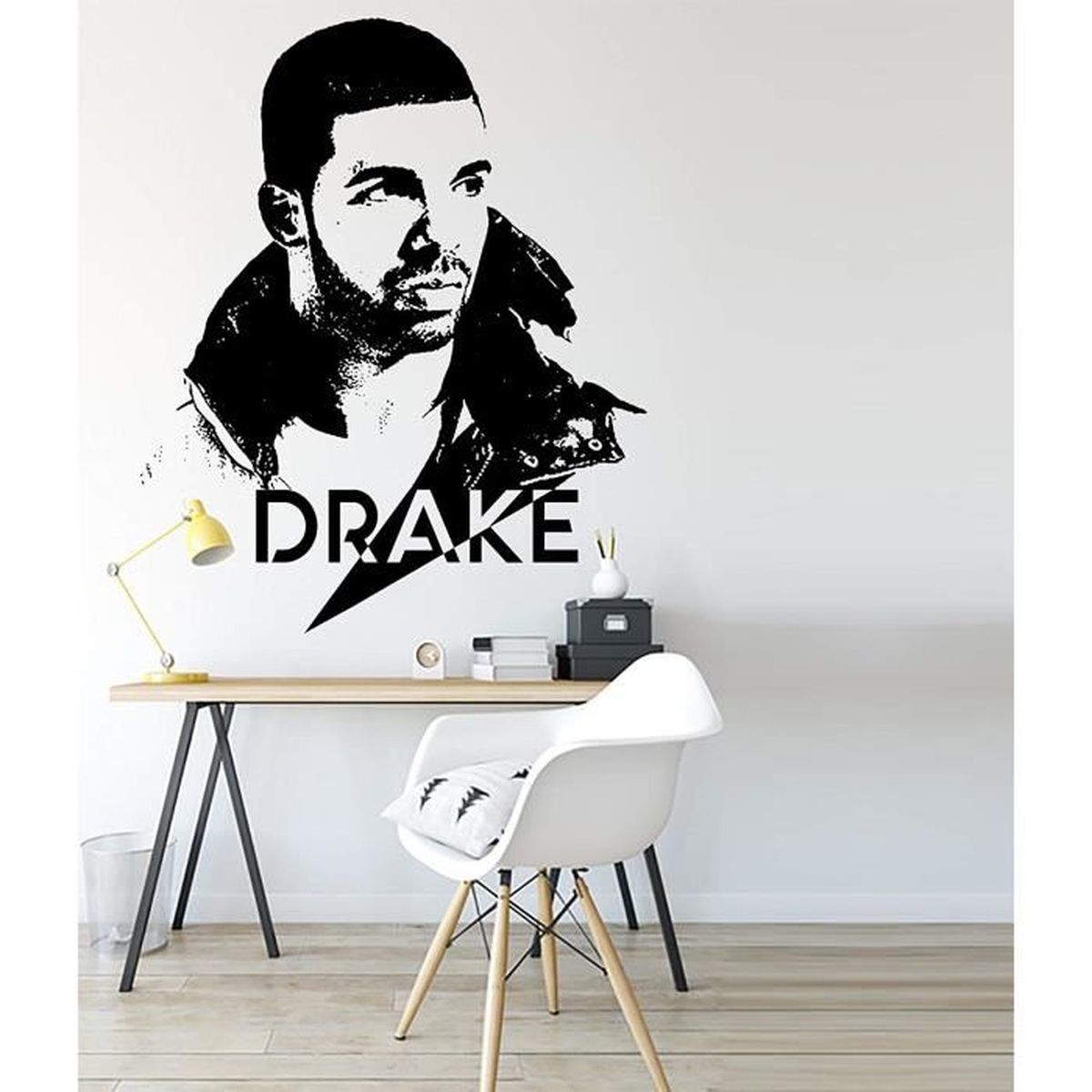 Drake Grand Sticker Mural Célébrité Portrait Autocollant Adhésif