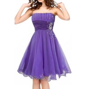 Robe de cocktail violette - Achat / Vente pas cher