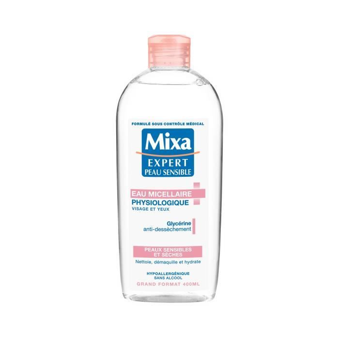 MIXA Expert Peau Sensible - Eau Micellaire Physiologique Anti-dessechement - 400 ml