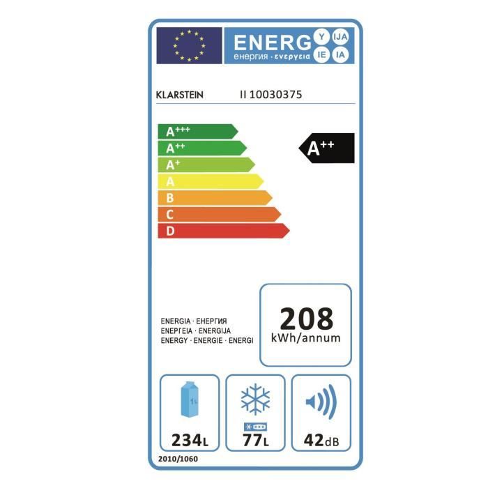 Klarstein Height Cool - Combiné réfrigérateur1
